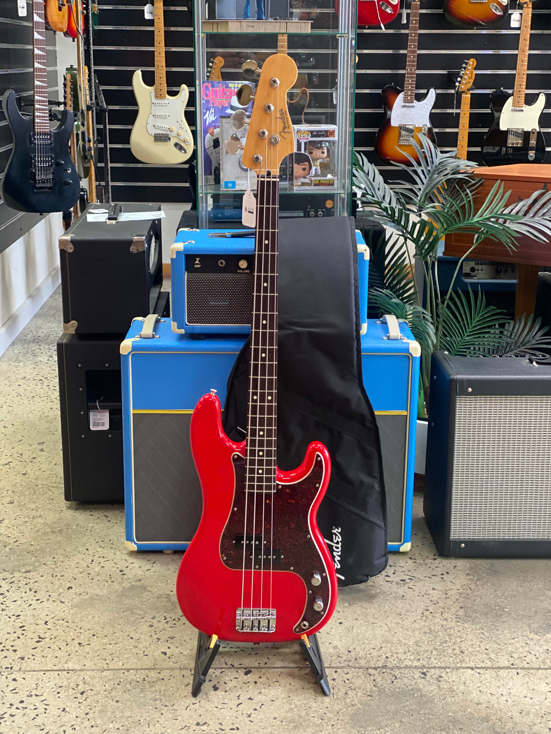 Fender MIJ Hybrid II P Bass 2021 Red W/bag ***Pre Loved***