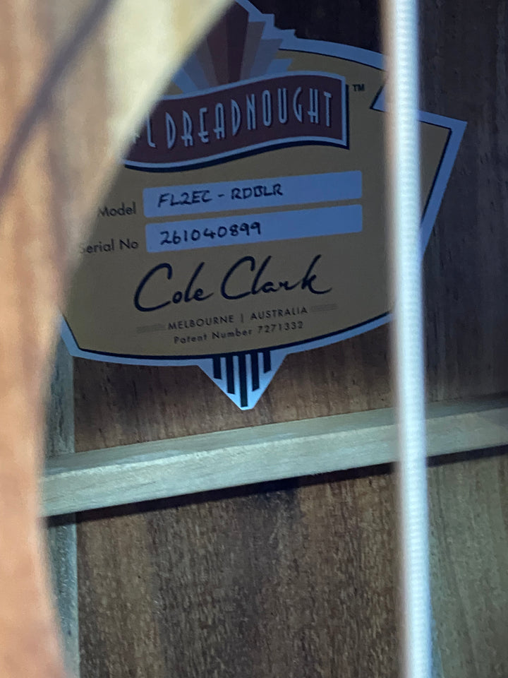 Cole Clark CCFL2EC-RDBLR Rosewood Board Model w/case