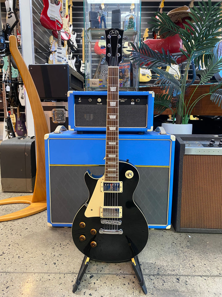 JD Luthiers Left Handed LP Style Electric Guitar Black W/bag ***Pre Loved***