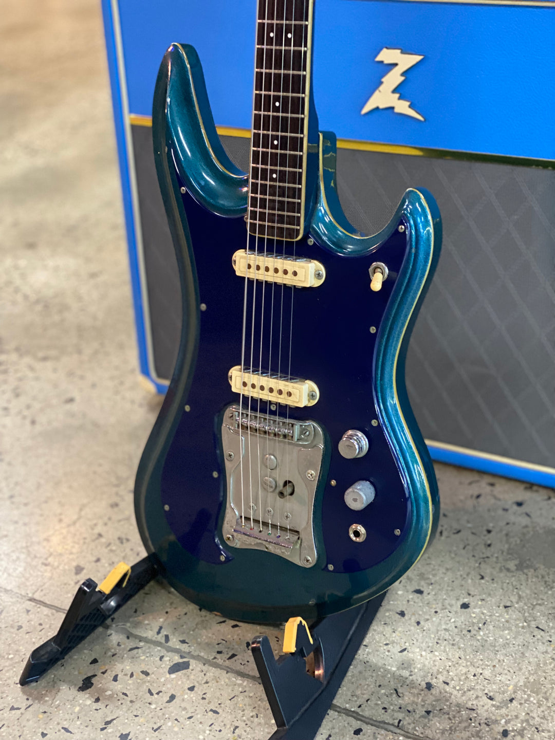 Guyatone MIJ LG-350 Sharp 5 Late 60's w/case | Blue Metallic ***pre loved***