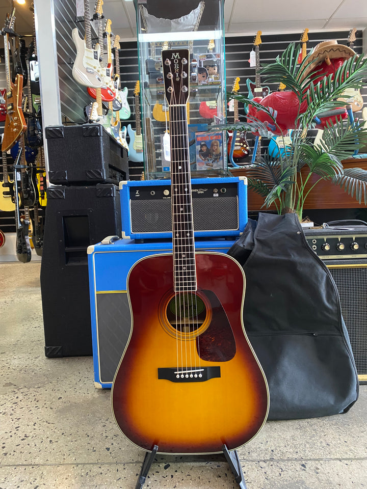 Morris M-512S MIJ Dreadnought Acoustic Guitar Sunburst W/bag **Pre Loved***