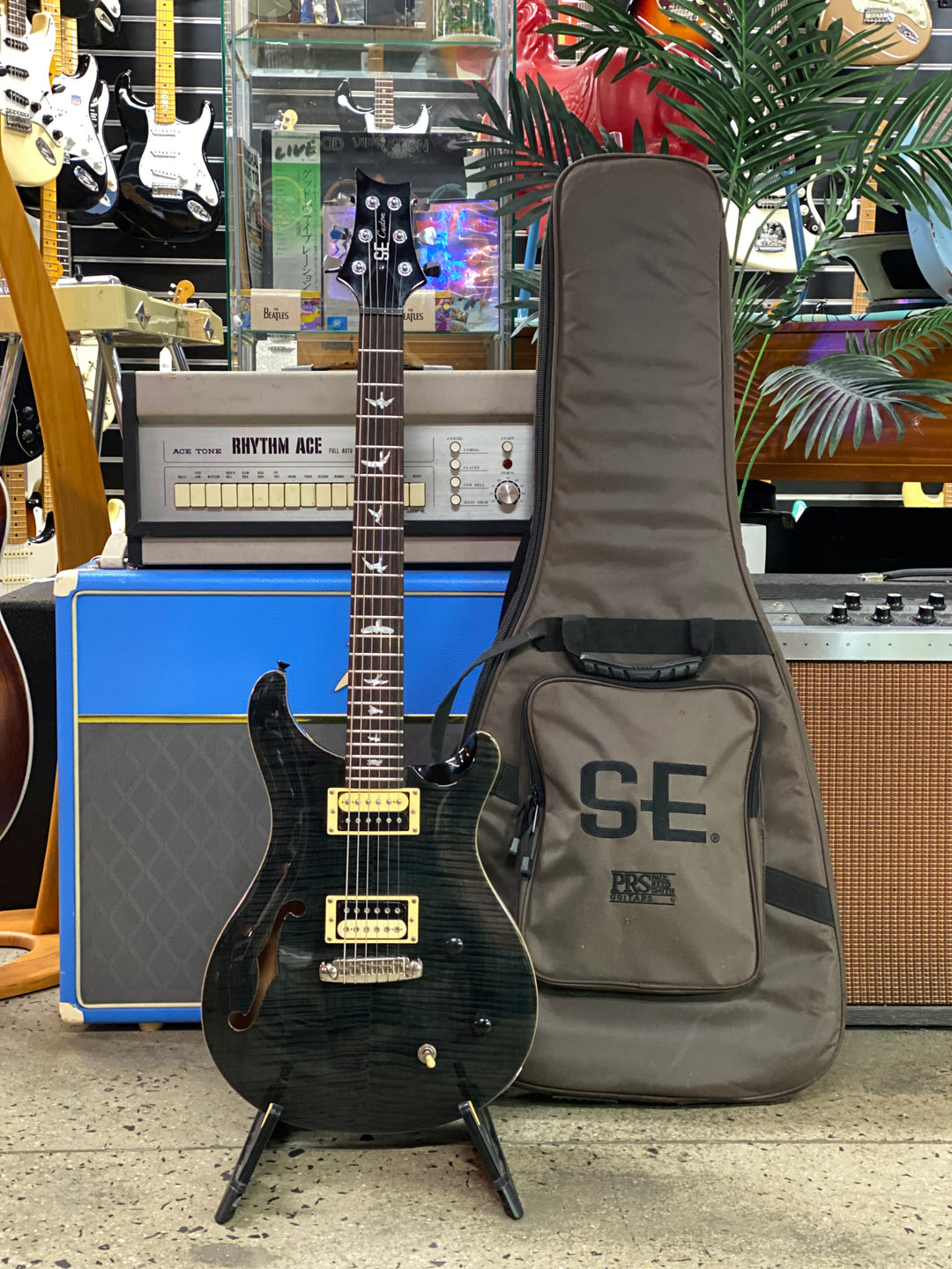 PRS SE 2015 Custom 22 MIK Charcoal Flame w/bag ***pre loved***