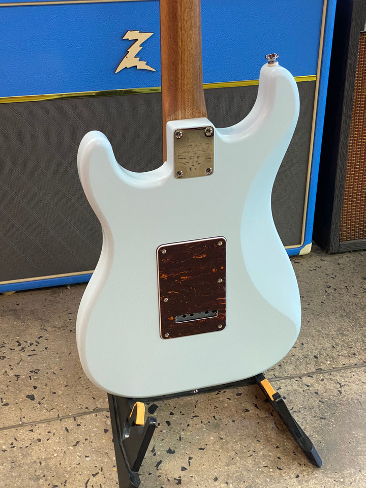 Cole Clark Electric Hollow Baby HSS w/case | Sonic Blue