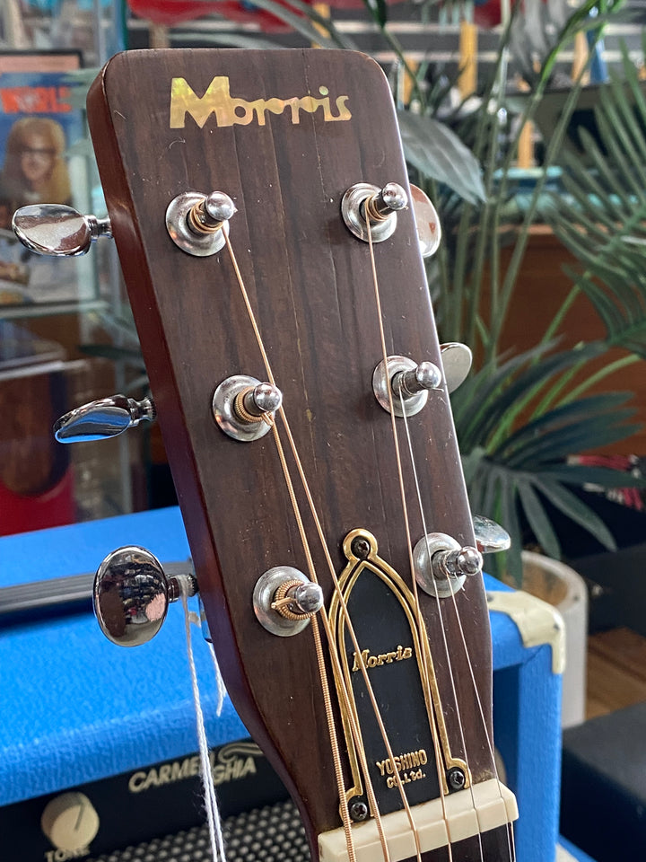 Morris 1972 F20 MIJ folk acoustic guitar Natural W/case  ***Pre Loved***