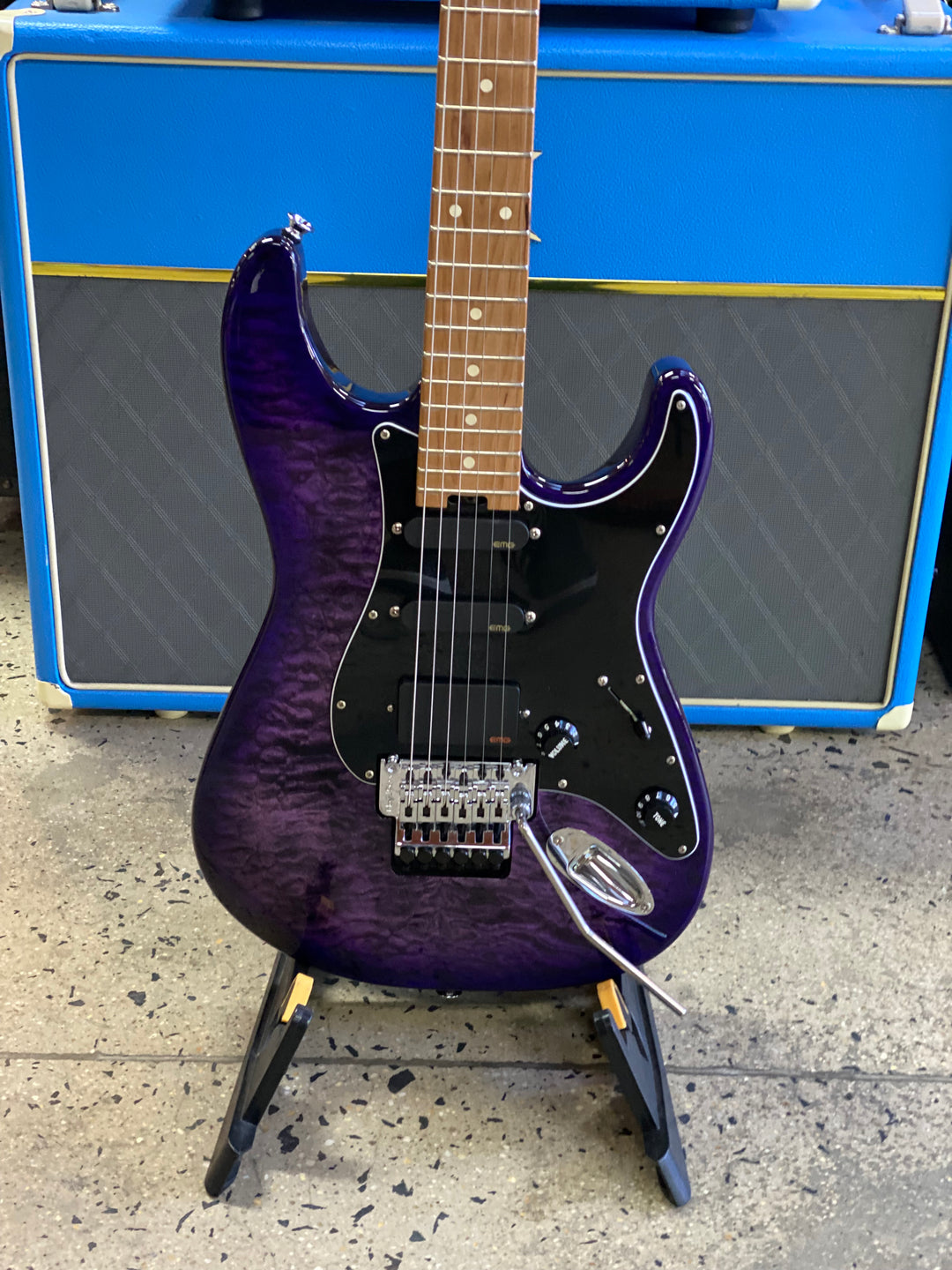 Charvel Marco Sfogli Signature HSS FR CM QM C | Transparent Purple Burst ***Pre Loved***