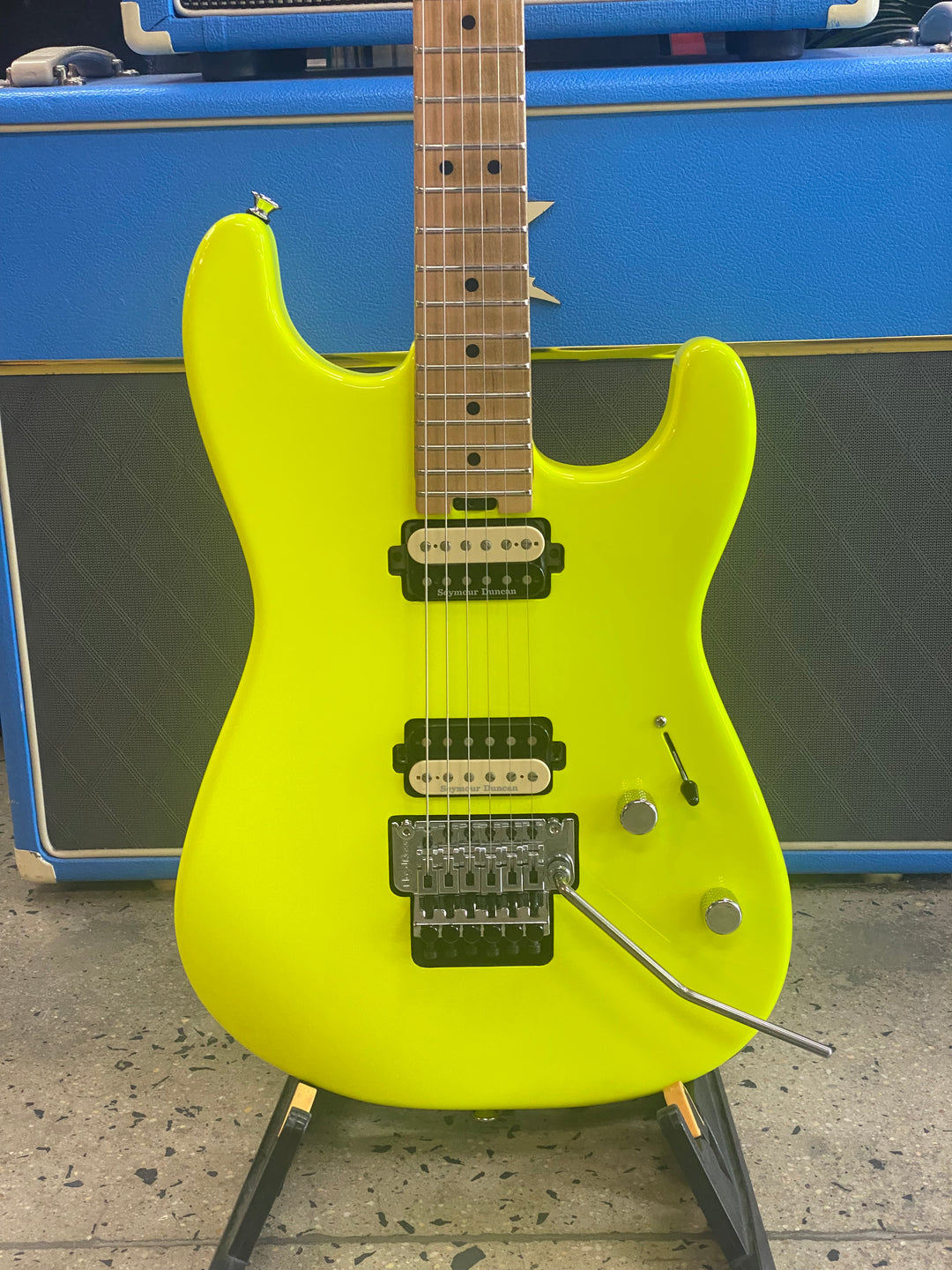 Charvel 2016 Pro Mod San Dimas Style 1 2H FR Neon Yellow W/bag ***Pre Loved***