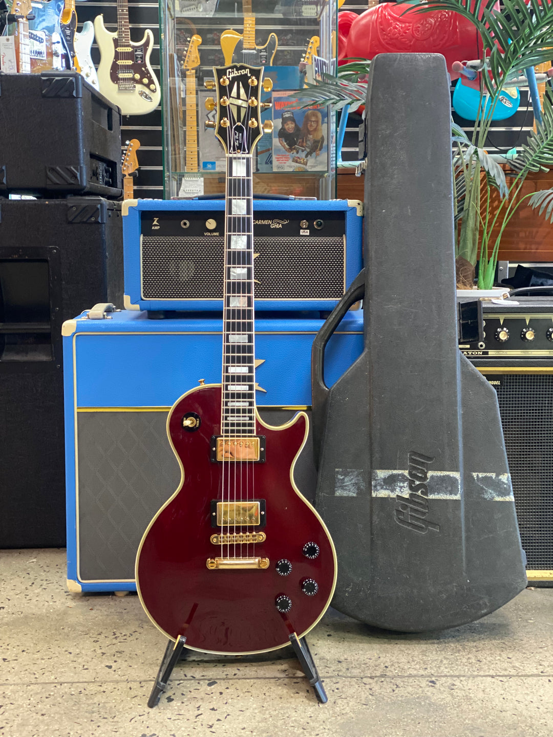 Gibson 1984 Les Paul Custom *modded* w/case | Wine Red **pre loved**