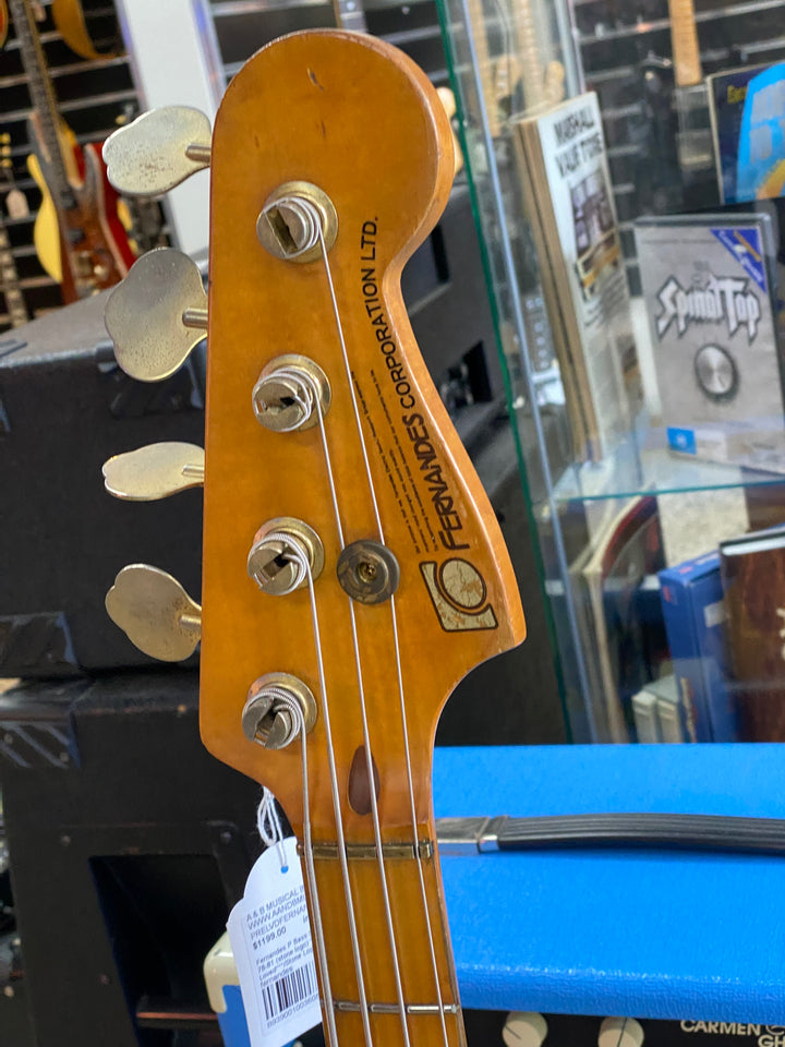 Fernandes P Bass Sunburst 78-81 Stone Logo ***Pre Loved***