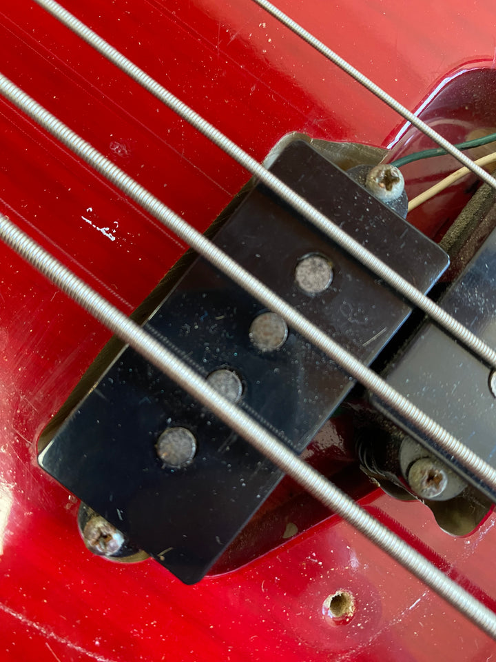 Fender 1981 Musicmaster *Modded w/case | Transparent Red