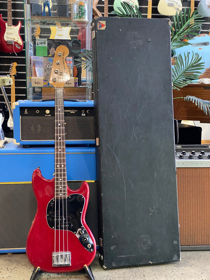 Fender 1981 Musicmaster *Modded w/case | Transparent Red