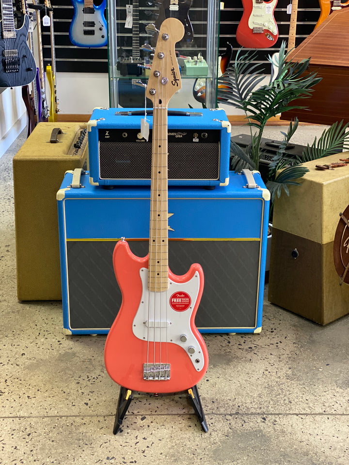 Squier Sonic Bronco Bass | Tahitian Coral