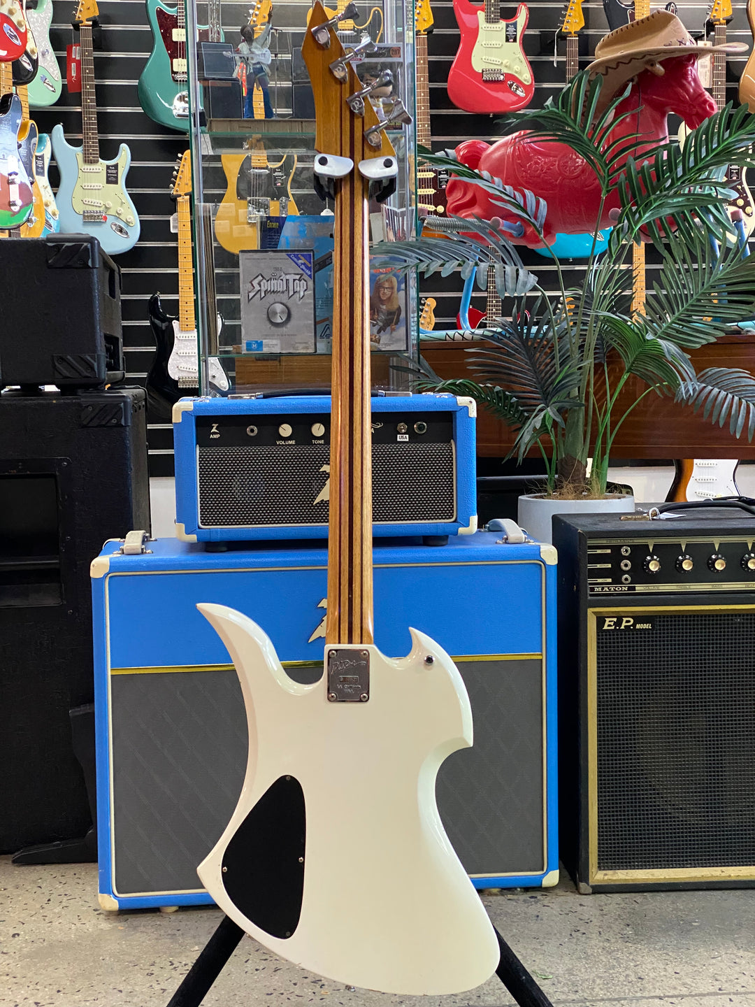 BC Rich Mockingbird Bass 'Class Axe Build' w/bag | White **pre loved**