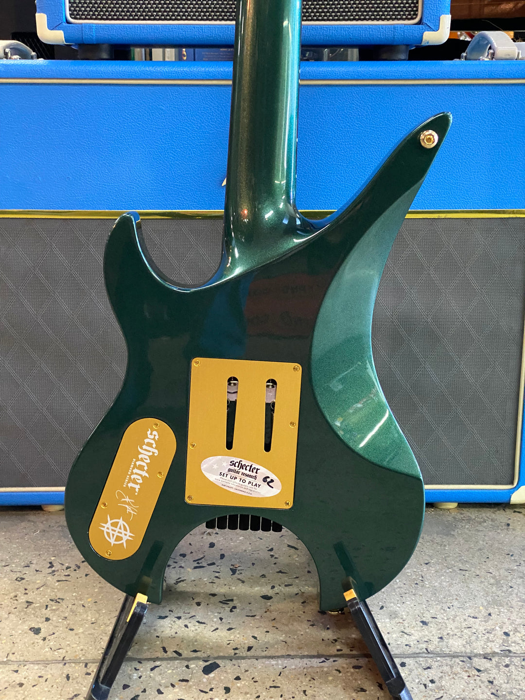 Schecter Synyster Gates Custom-7 TR Headless Oak Green Metallic ***Pre Loved***