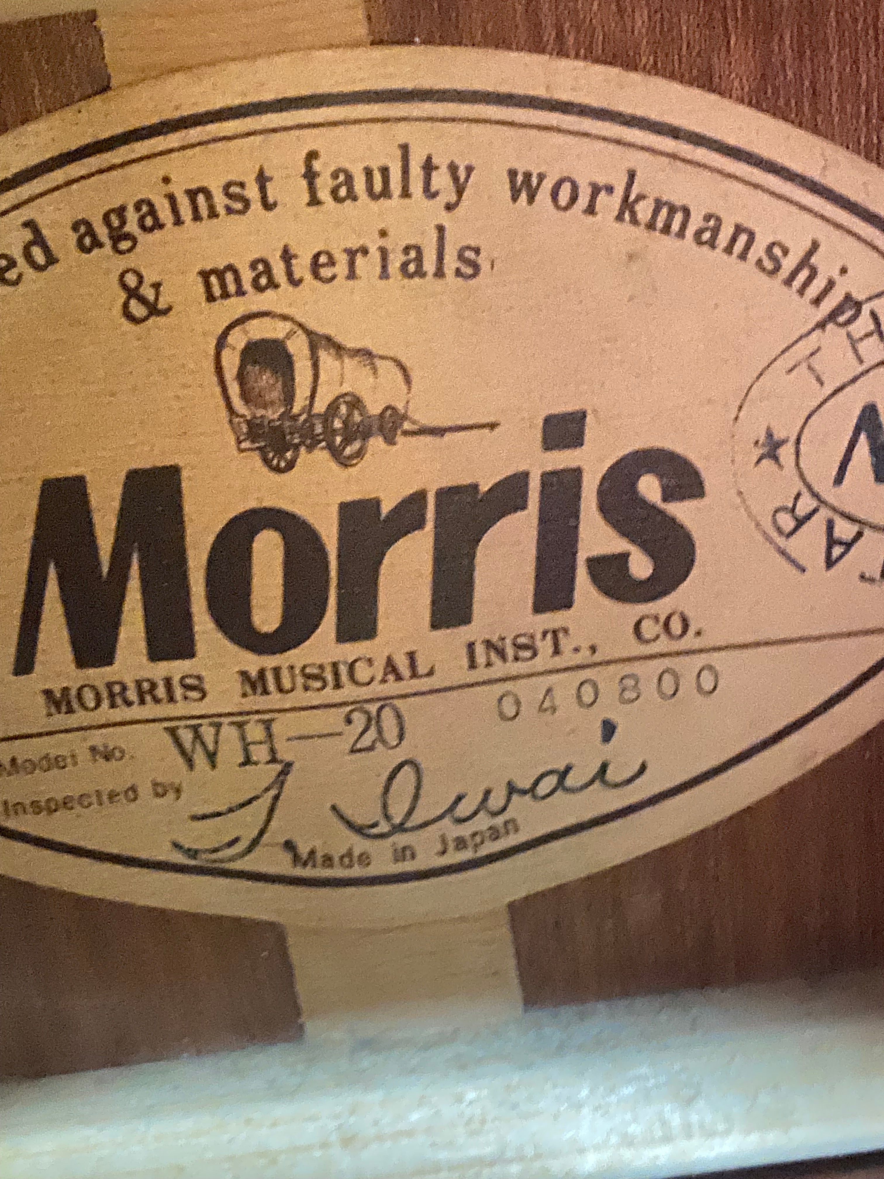 ◆ 1973 Morris MADE IN JAPAN ◆ Morris Made In Japan 70's WH-20 H/Bird Style Sunburst ***Pre Loved