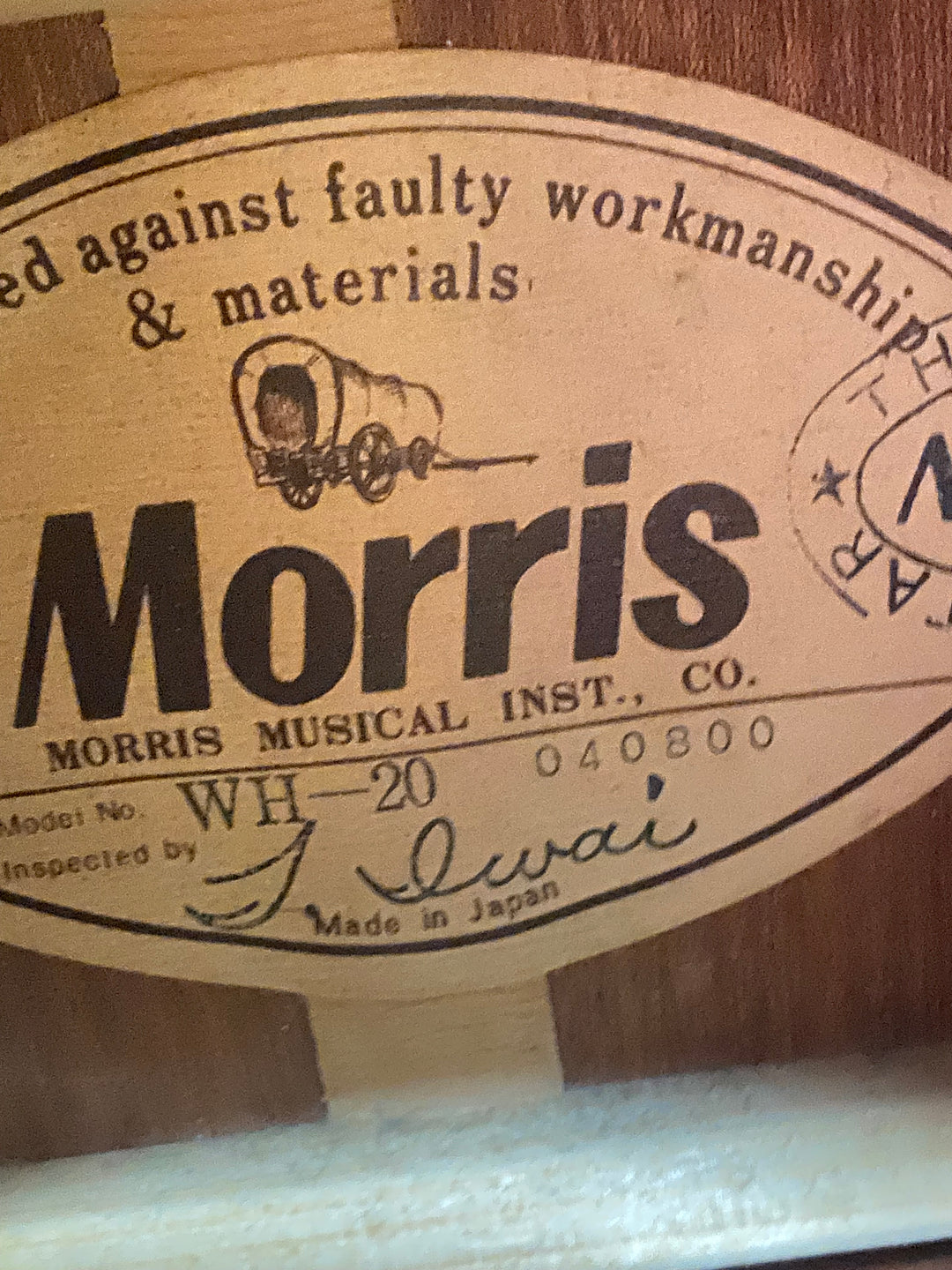 Morris Made In Japan 70's WH-20 H/Bird Style Sunburst ***Pre Loved***