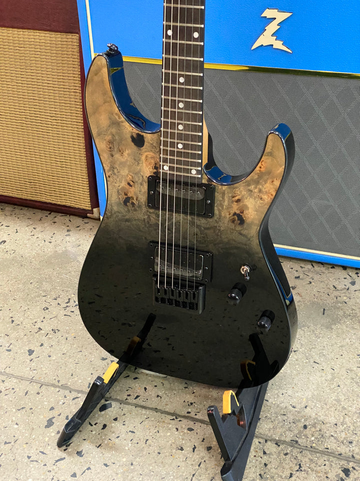 Schecter C-1 Standard | Black Fade Burst Burl