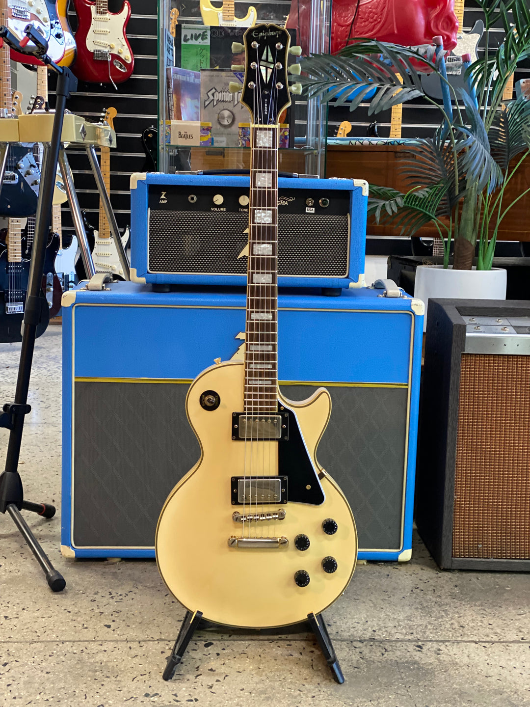 Epiphone 2003 Les Paul Custom *modded wcase | Vintage White ***pre loved***
