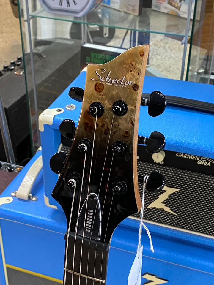 Schecter C-1 Standard | Black Fade Burst Burl