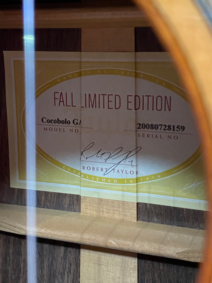 Taylor 2008 Cocobolo GA Limited Edition wcase ***pre loved***