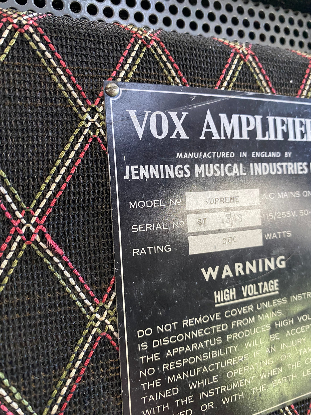 Vox Jennings 1967 Supreme 200w Solid State Head ***pre loved***