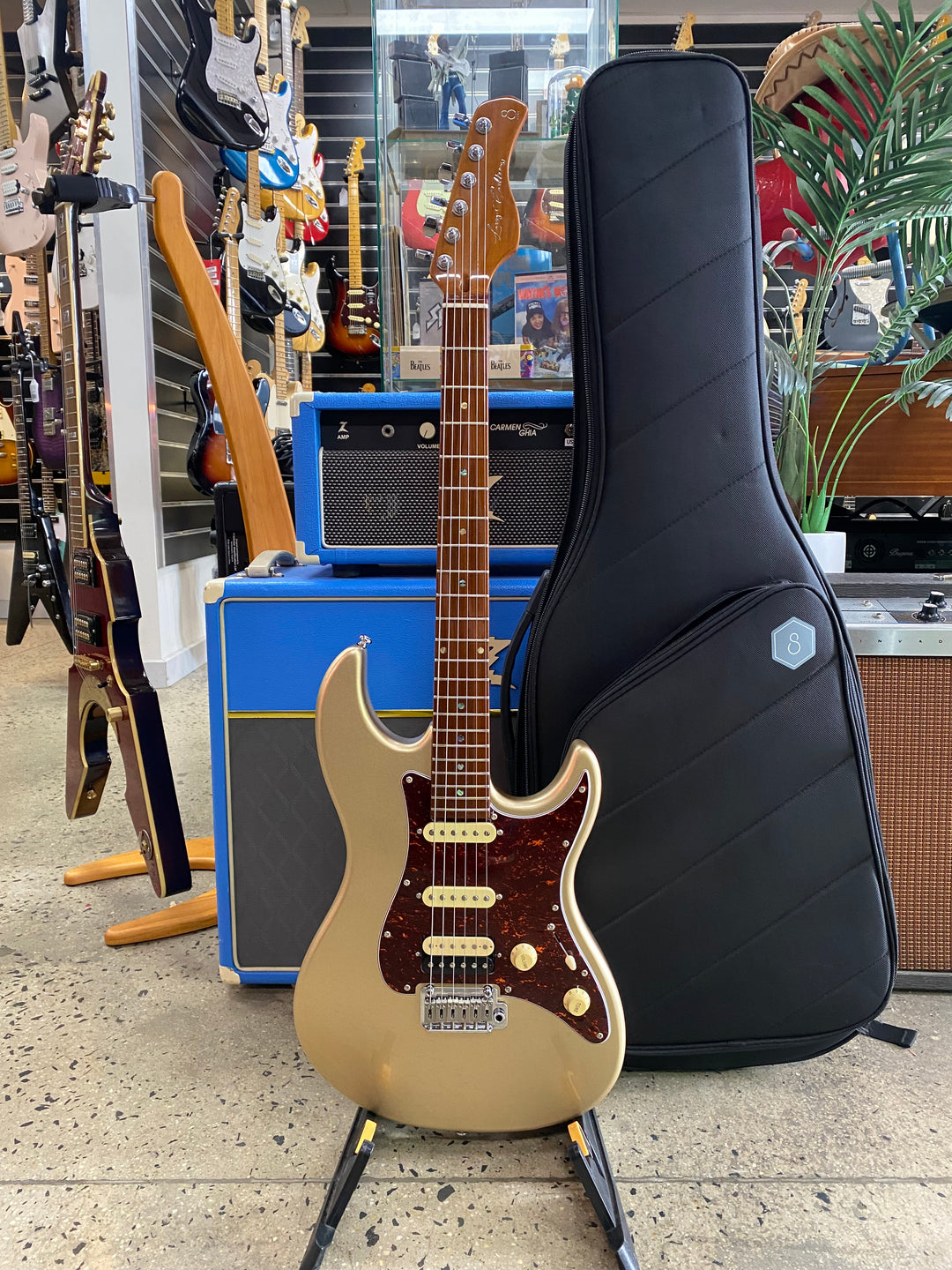 Sire S7 GEN 2 Larry Carlton Signature HSS Roasted Maple Neck Champagne Gold Metallic W/bag ***Pre Loved***