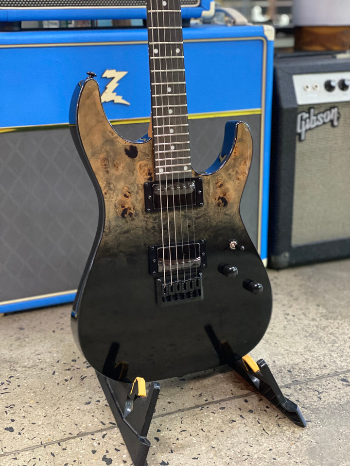 Schecter C-1 Standard | Black Fade Burst Burl
