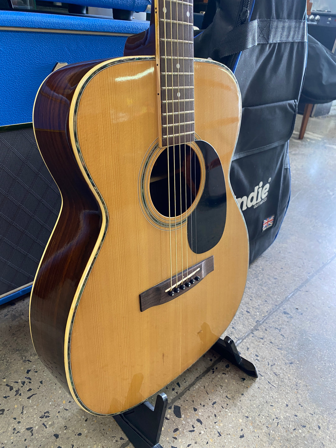 Morris F-20 MIJ 1975 Folk Acoustic Guitar Natural W/bag ***Pre Loved***
