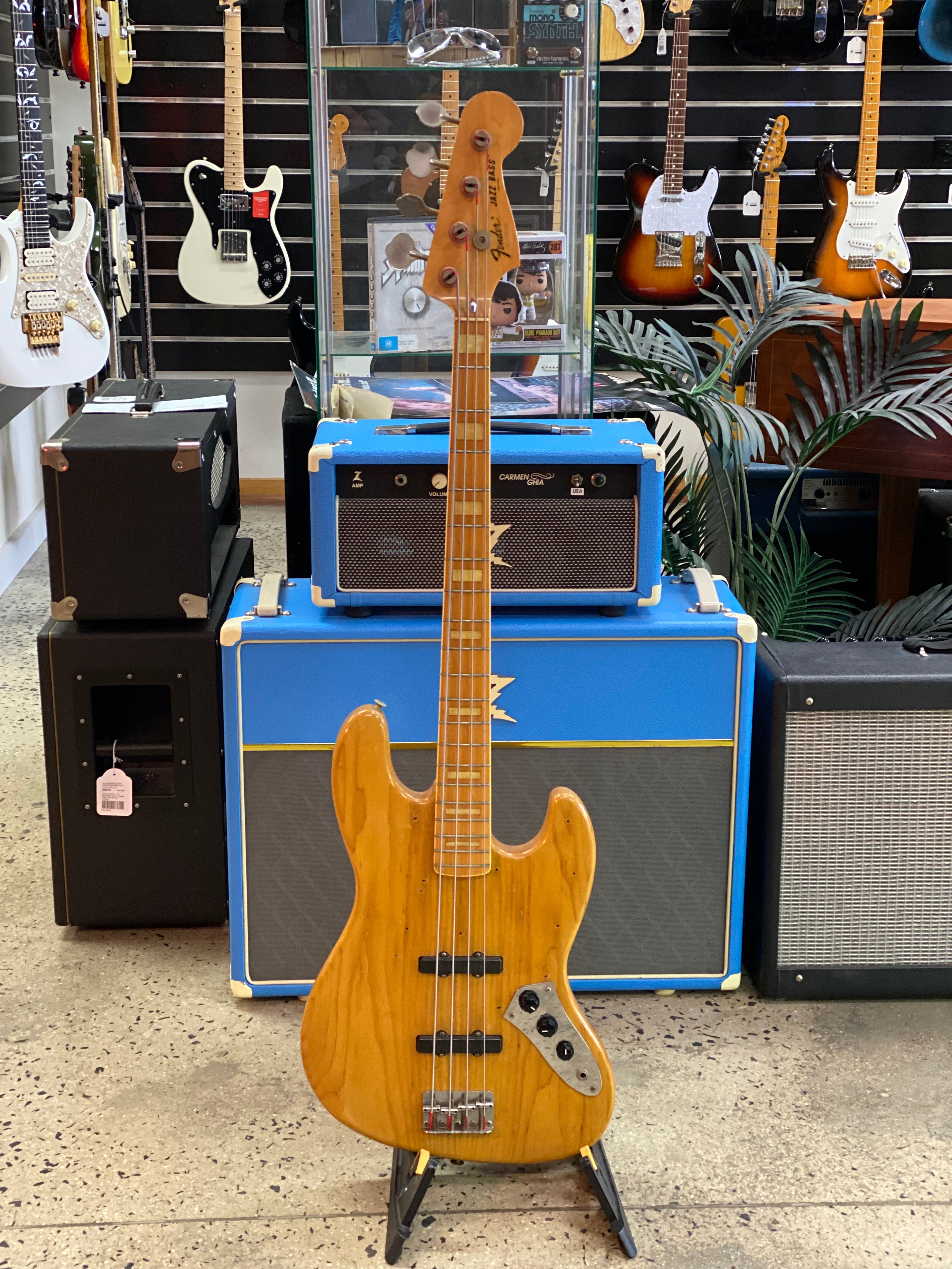 Fender '84-87 MIJ JB-75 E Series Jazz Bass Natural W/Bag ***Pre