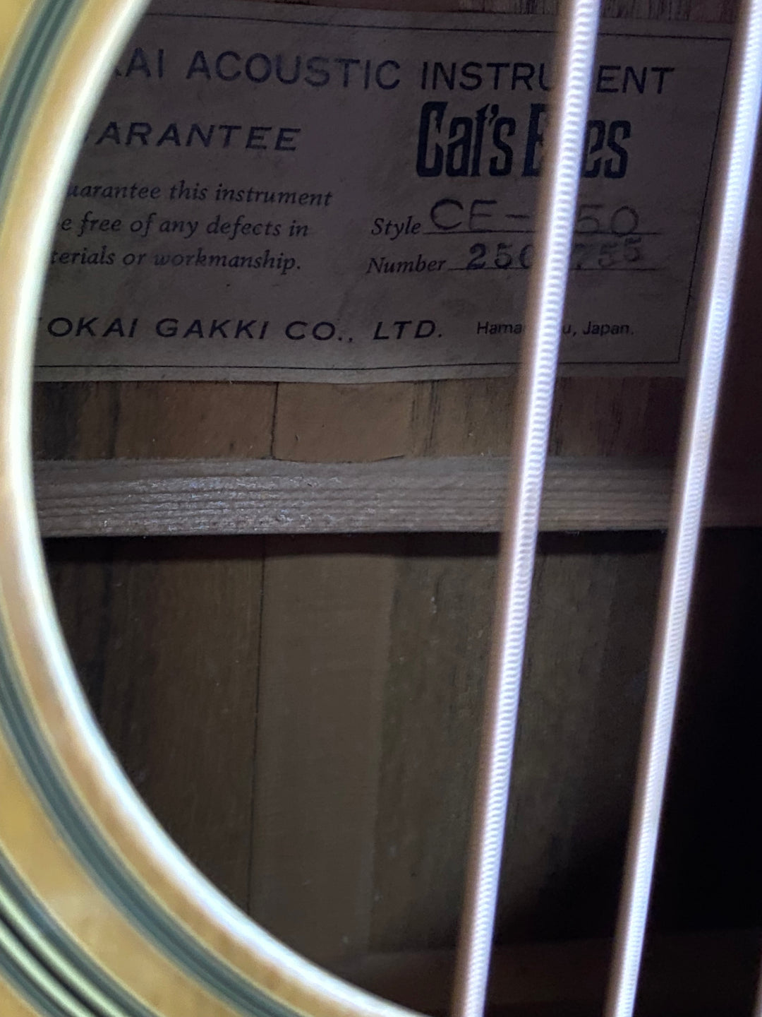 Tokai Cats Eyes CE-250 Acoustic Guitar w/bag ***pre loved***