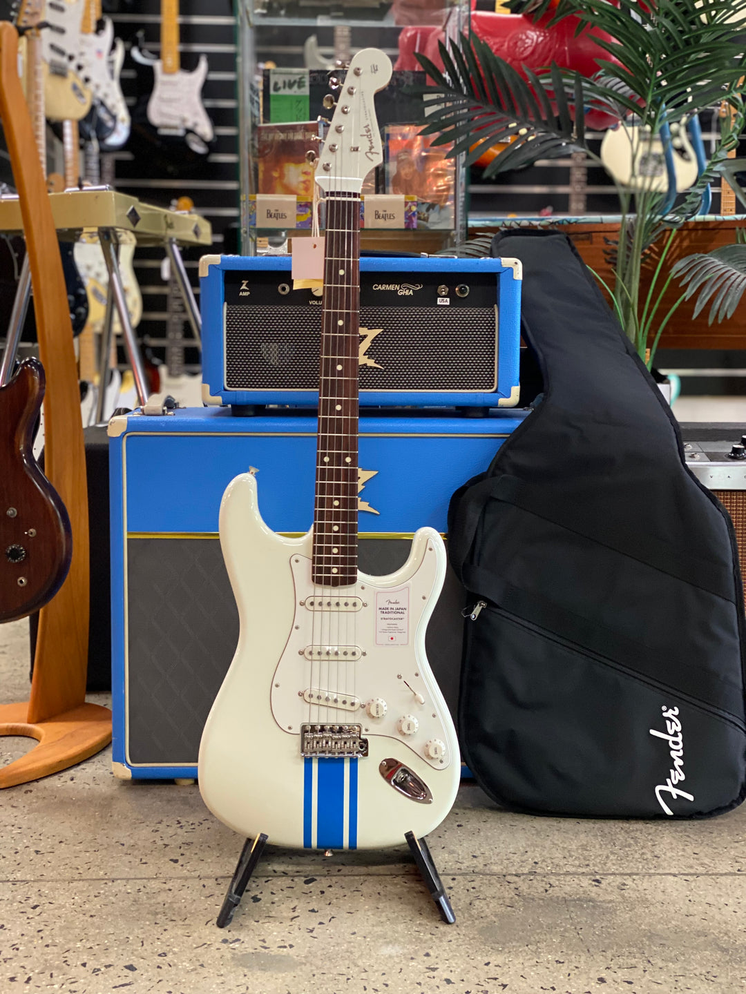 Fender MIJ 2023 Traditional Strat wbag | OLW Blue Competition Stripe ***pre loved***