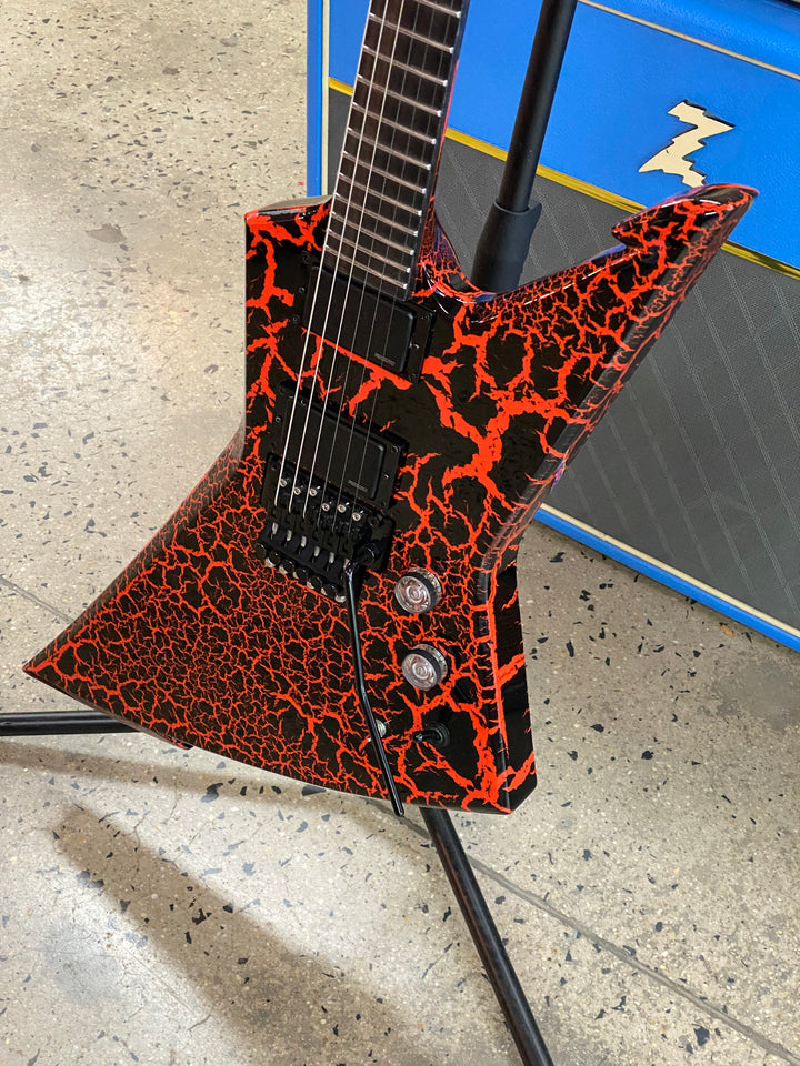 Schecter BalSac E-1 FR Signature SCH1559 Guitar Black Orange Crackle ***Pre Loved***