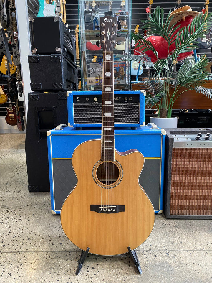 Cort CJ1F NS Jumbo Acoustic Electric Guitar W/case ***Pre Loved***