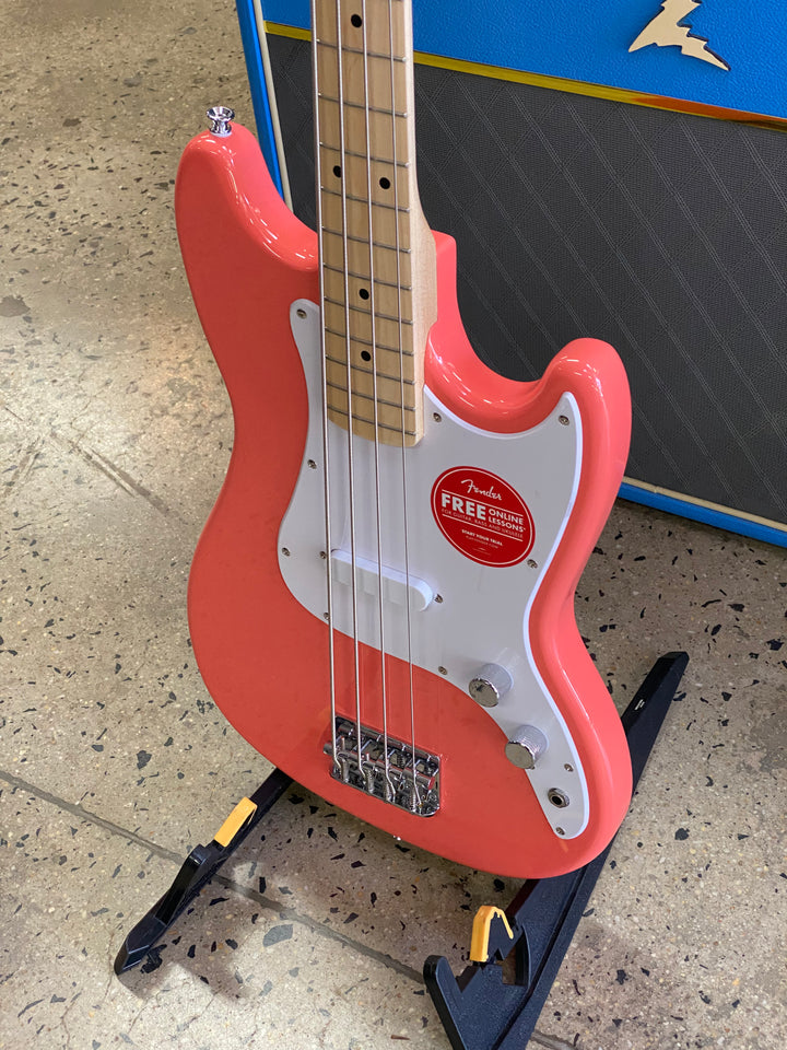Squier Sonic Bronco Bass | Tahitian Coral