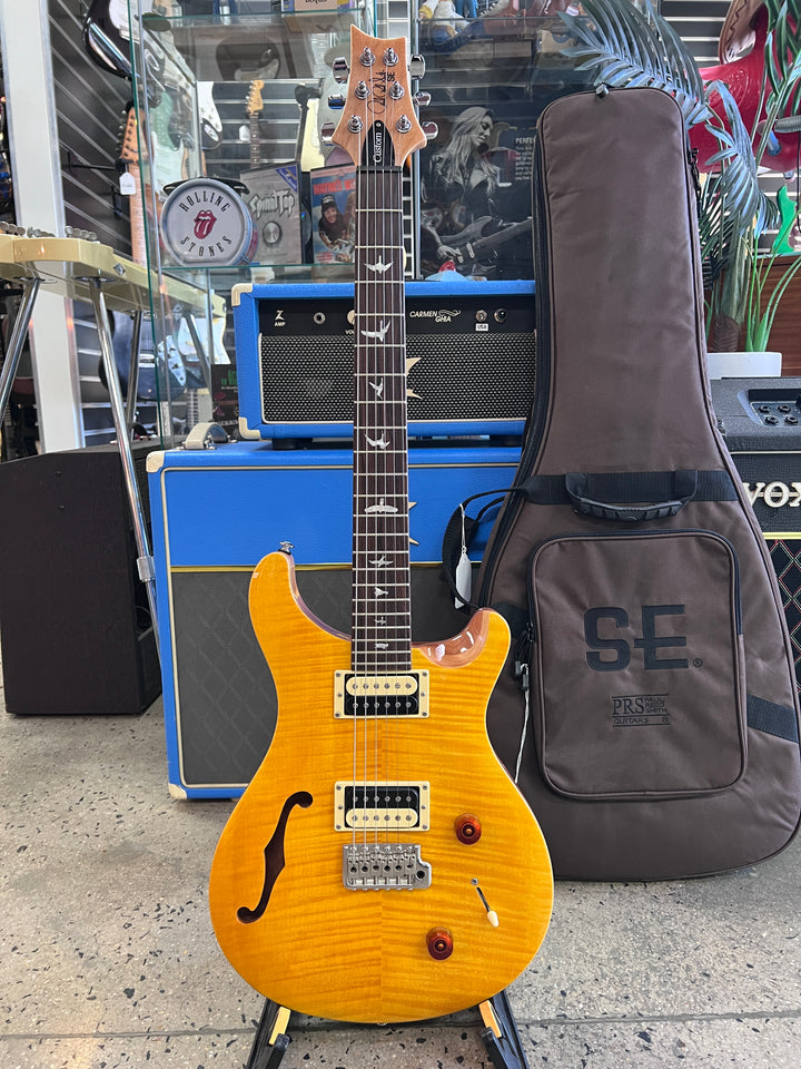 PRS SE 2021 Custom 22 Semi Hollow wbag | Santana Yellow