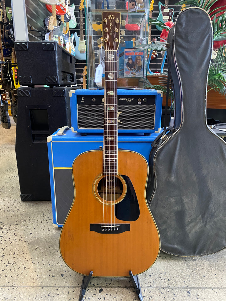 Morris MIJ TF-805 Dreadnought Acoustic guitar Natural W/case ***Pre-Loved***