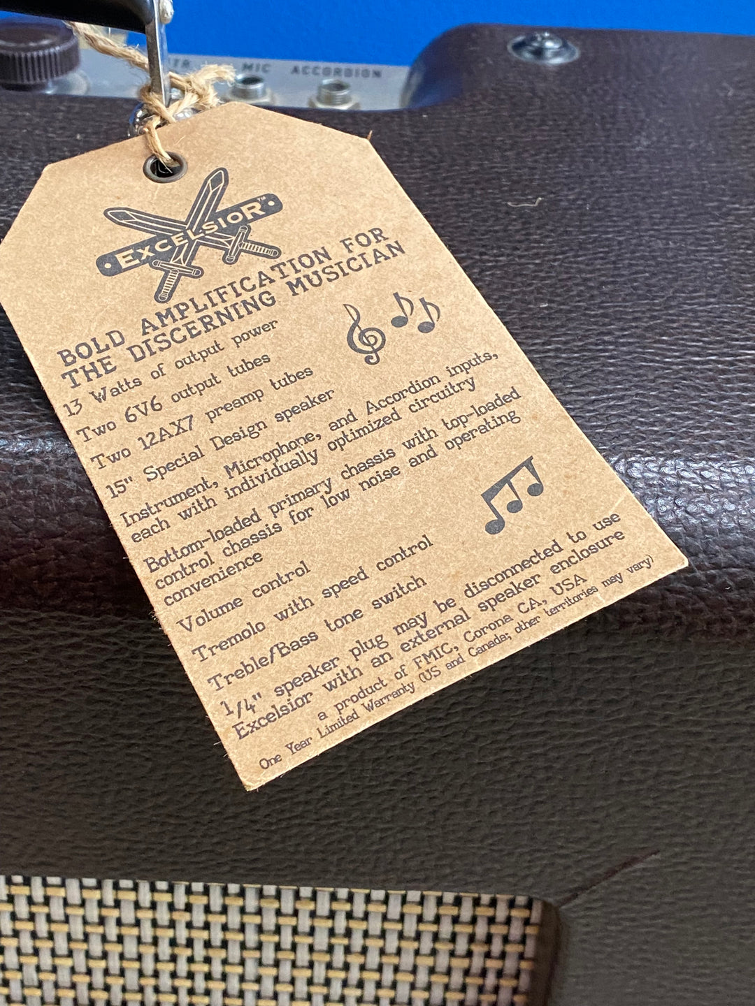 Fender Excelsior Pawn Shop Series 13-Watt 1x15" Guitar Combo W/cover ***Pre Loved***