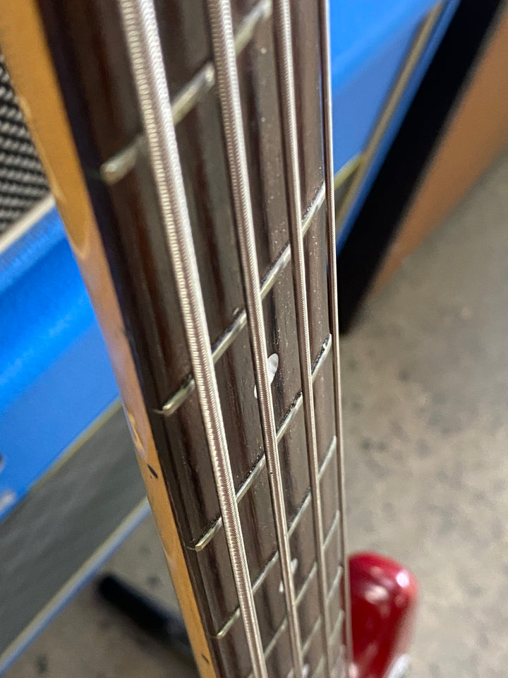 Fender 1981 Musicmaster *Modded w/case | Transparent Red