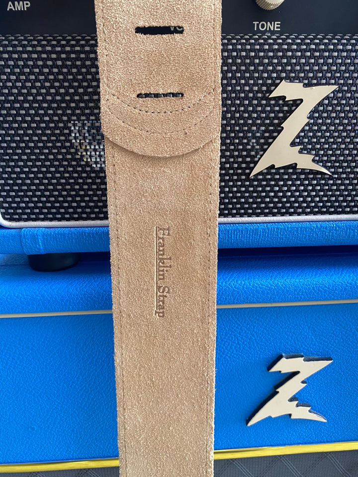 Franklin Original 2.5 inch Honey Suede with Choc Stitching Strap