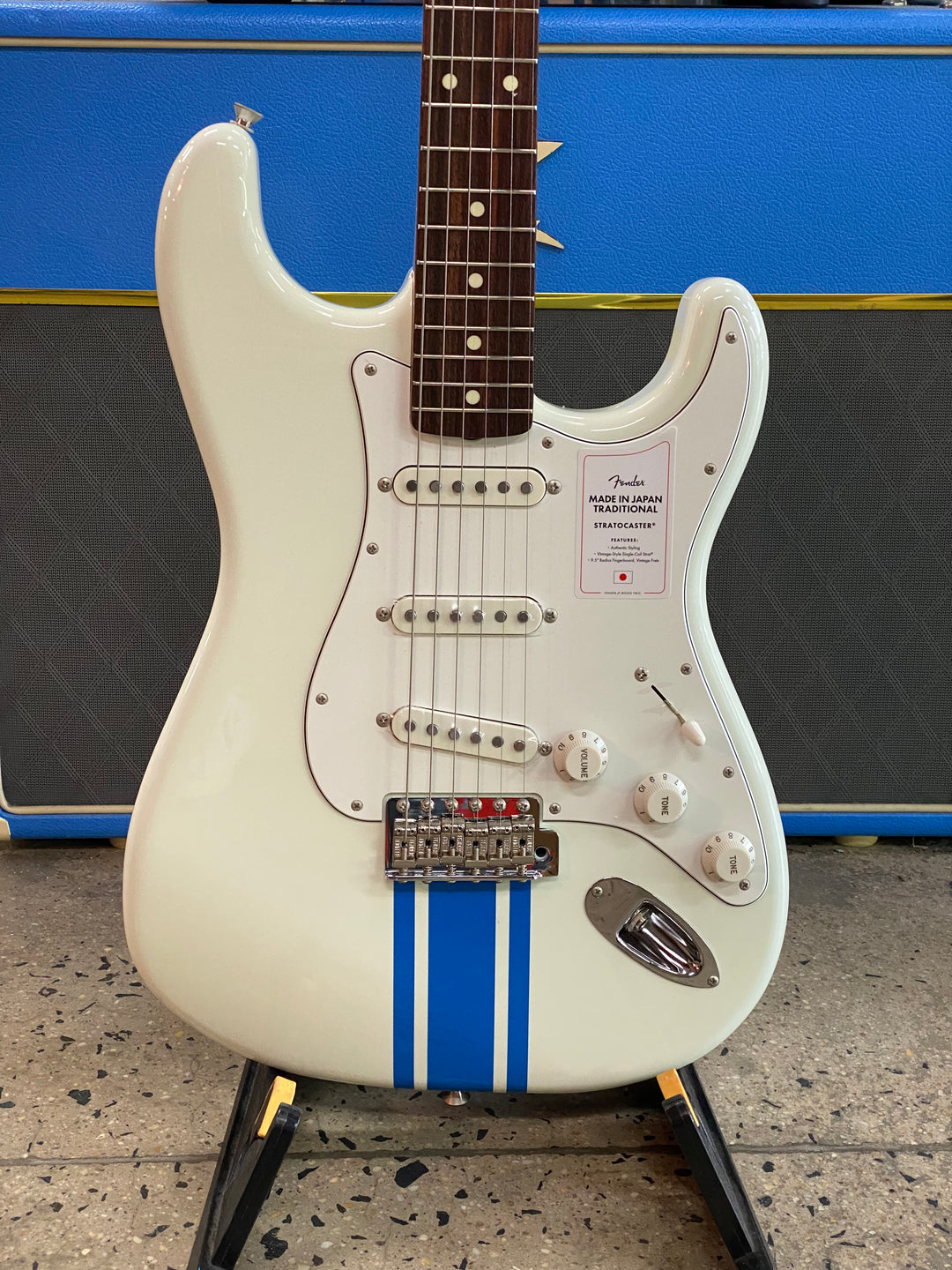 Fender MIJ 2023 Traditional Strat wbag | OLW Blue Competition Stripe ***pre loved***