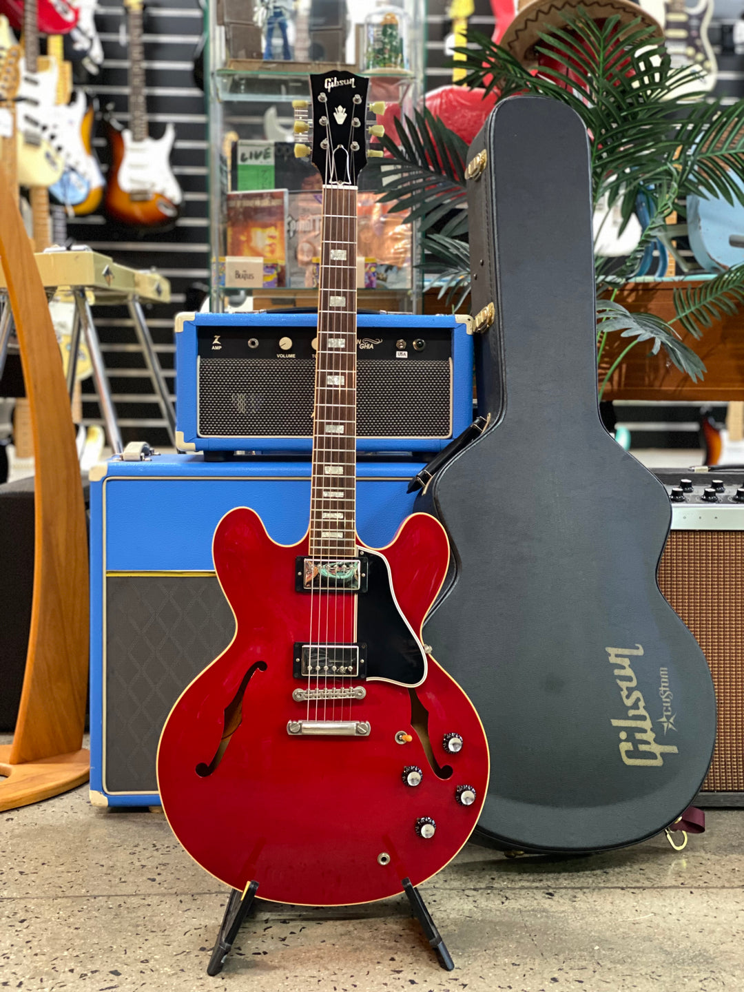 Gibson 2009 Custom Shop Historic '63 ES-335 Reissue Block w/case | Cherry Red ***Pre Loved***