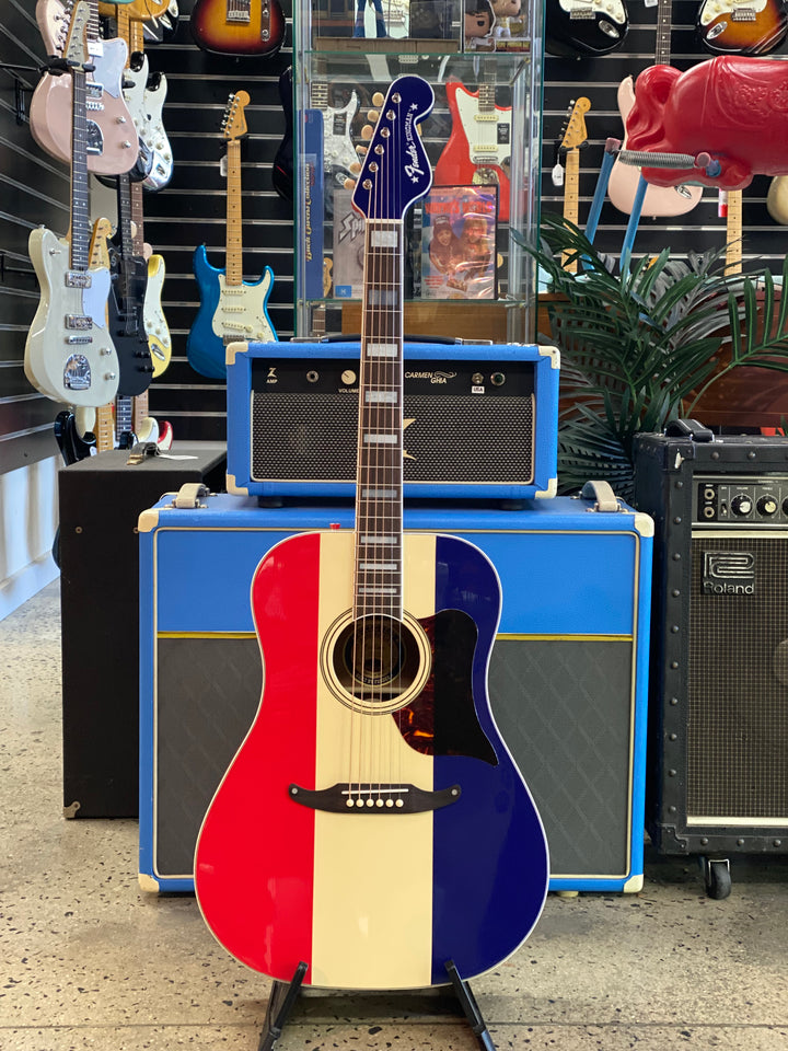 Fender Buck Owens Kingman Acoustic with Case | Red White and Blue