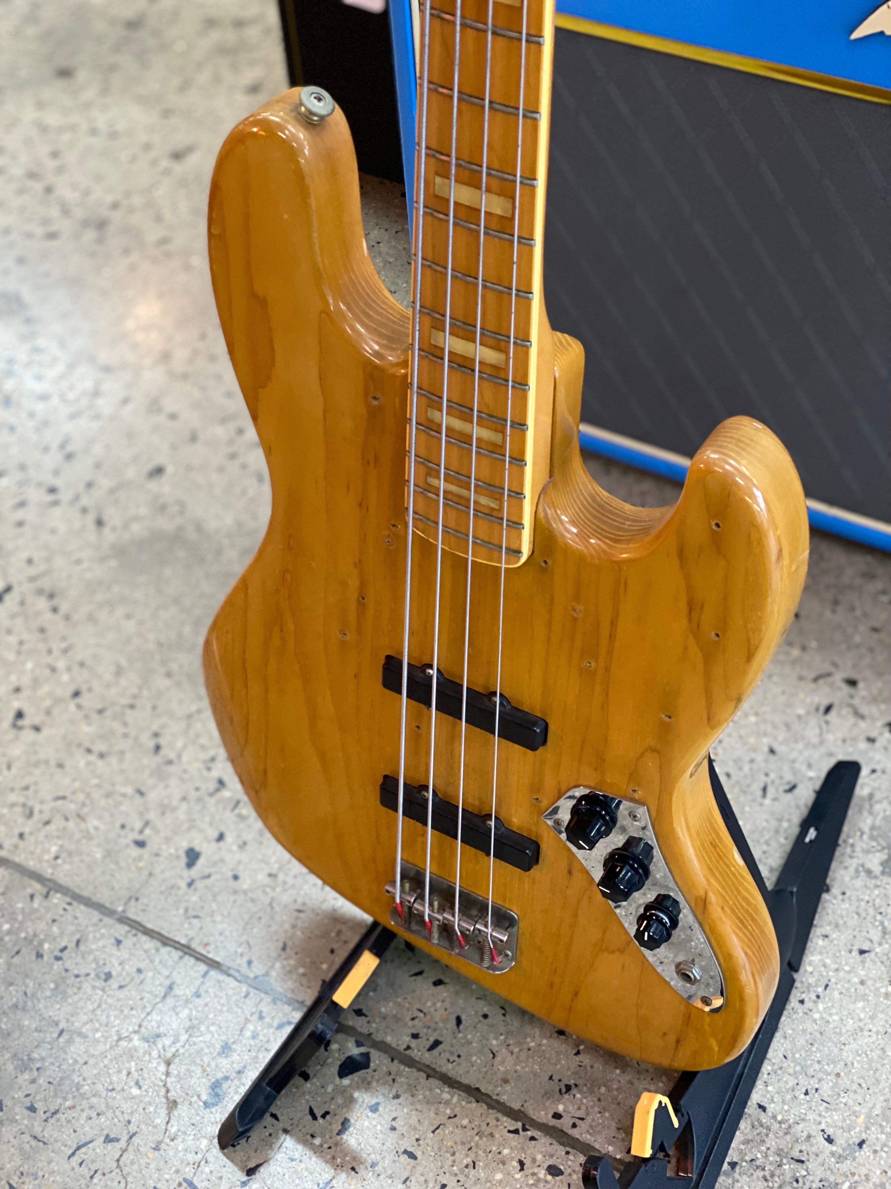 Fender '84-87 MIJ JB-75 E Series Jazz Bass Natural W/Bag ***Pre
