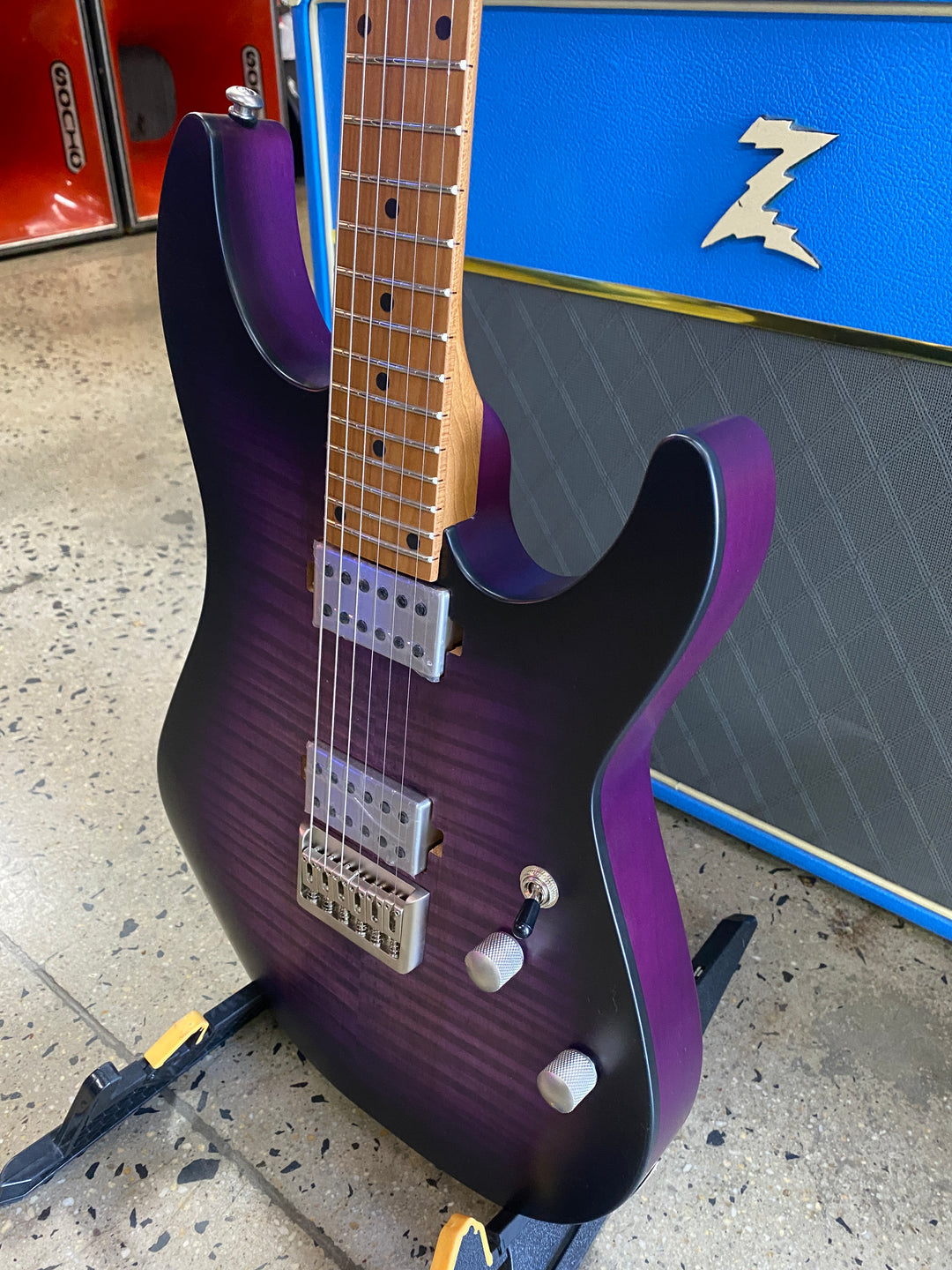 Schecter C-1 Standard Plus Electric Guitar | Purple Burst (TPB)