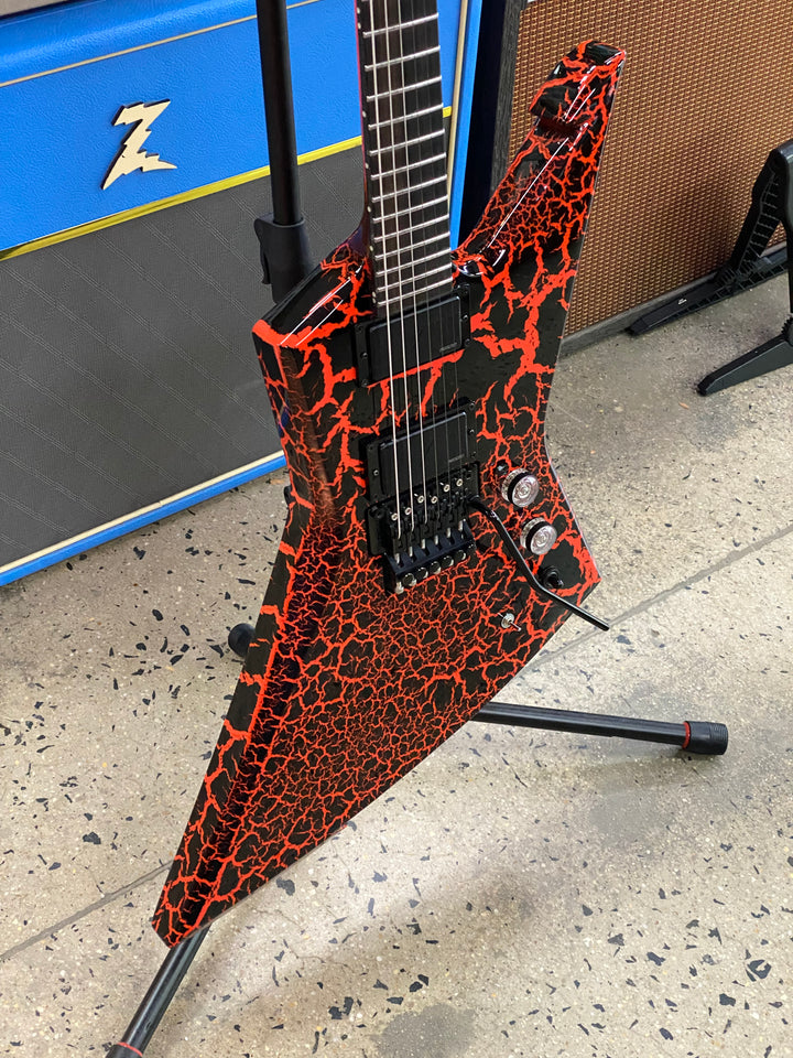 Schecter BalSac E-1 FR Signature SCH1559 Guitar Black Orange Crackle ***Pre Loved***