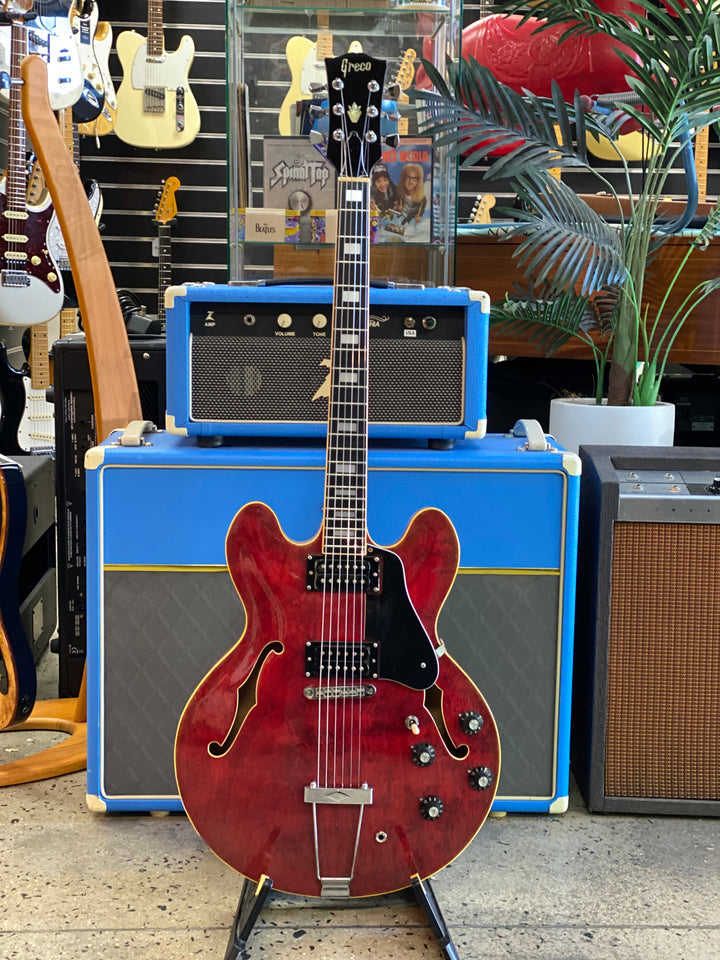 Greco MIJ SA-550 330 Style Early 70's Cherry Red W/case Pre Loved