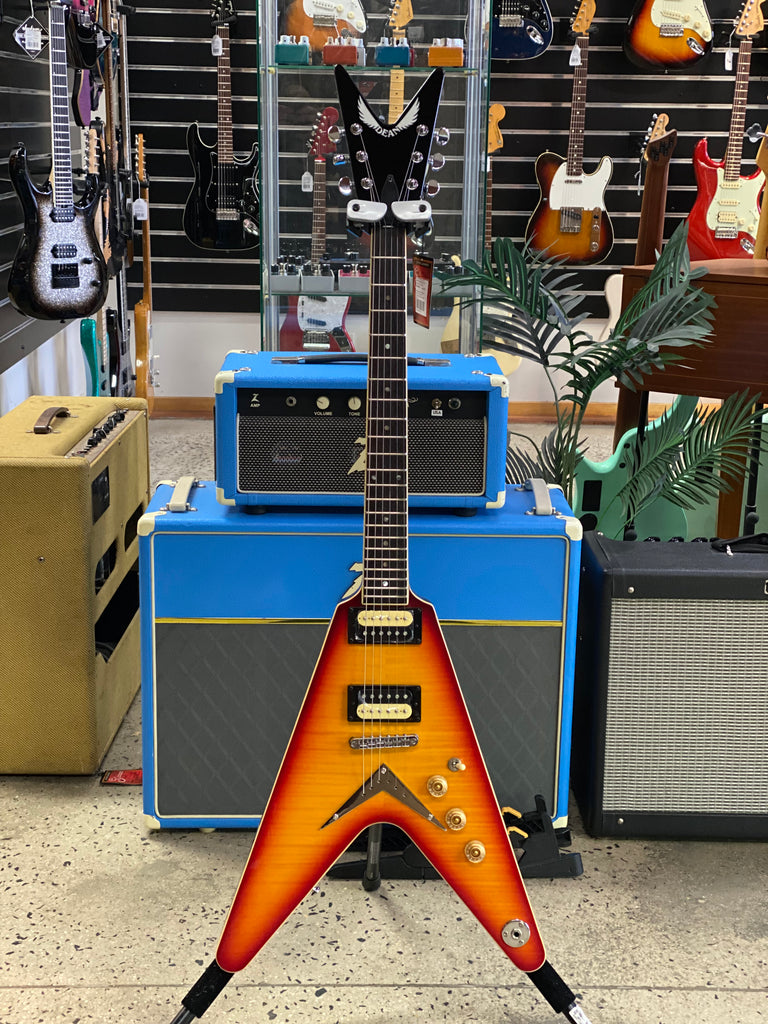 Dean V79 Electric Guitar with Attached Neck, Trans Power