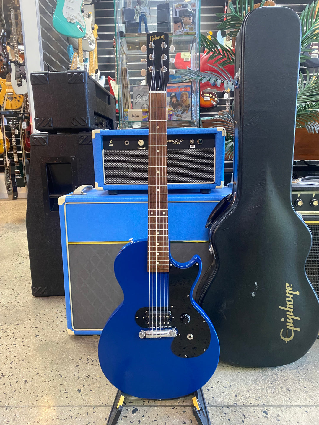 Gibson USA 2011 Melody Maker LP Humbucker Satin Blue W/case ***Pre Loved***