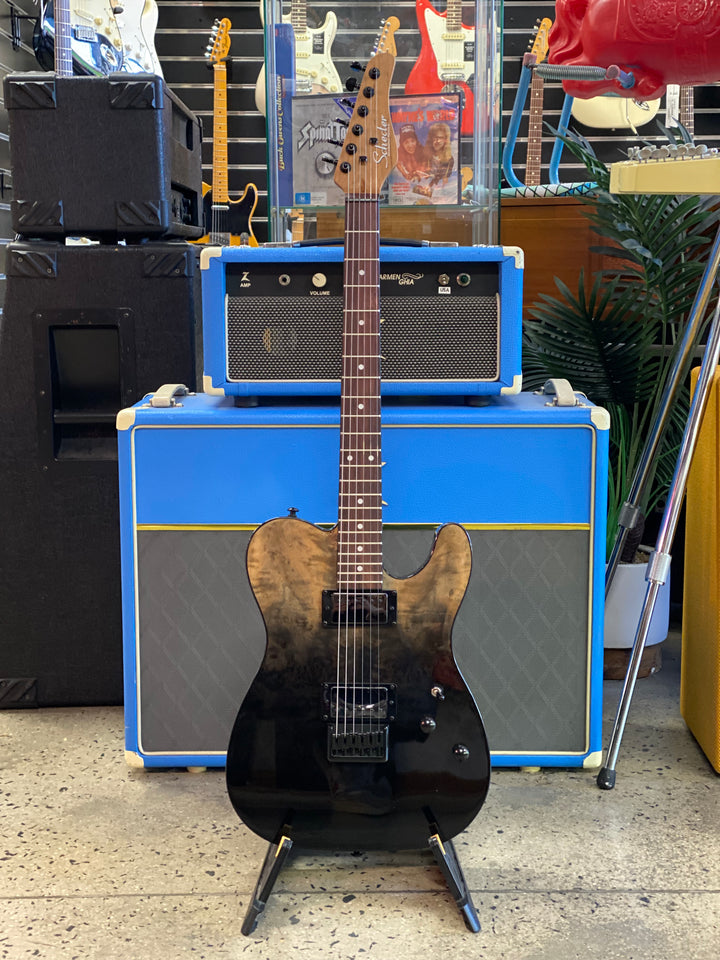 Schecter PT Standard | Black Fade Burst Burl