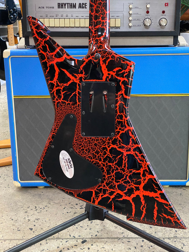 Schecter BalSac E-1 FR Signature SCH1559 Guitar Black Orange Crackle ***Pre Loved***