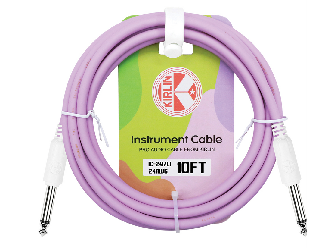 Kirlin 10ft - 3m Lilac Purple Instrument Cable